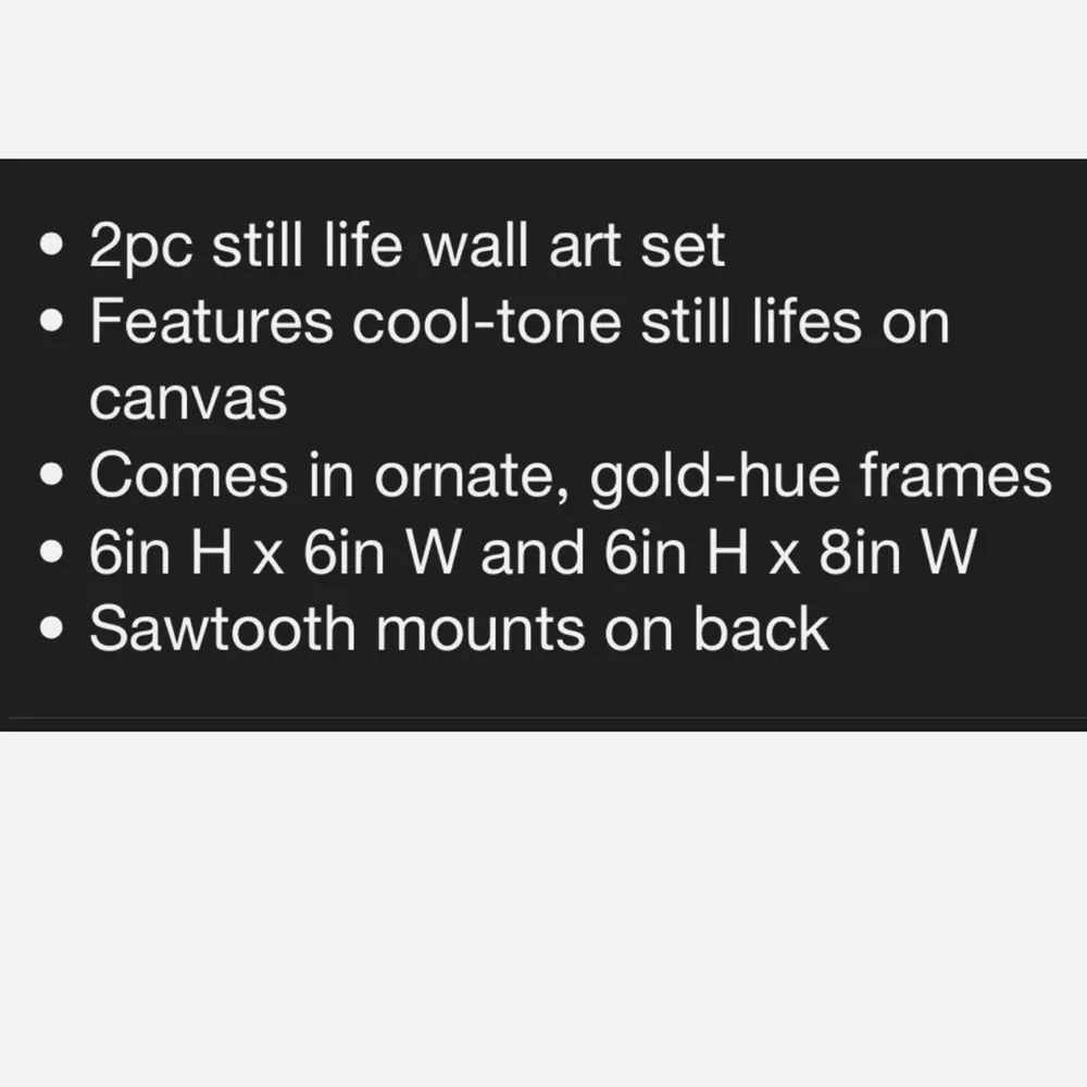 New Hearth & Hand 2 Piece Still Life Wall Art Set